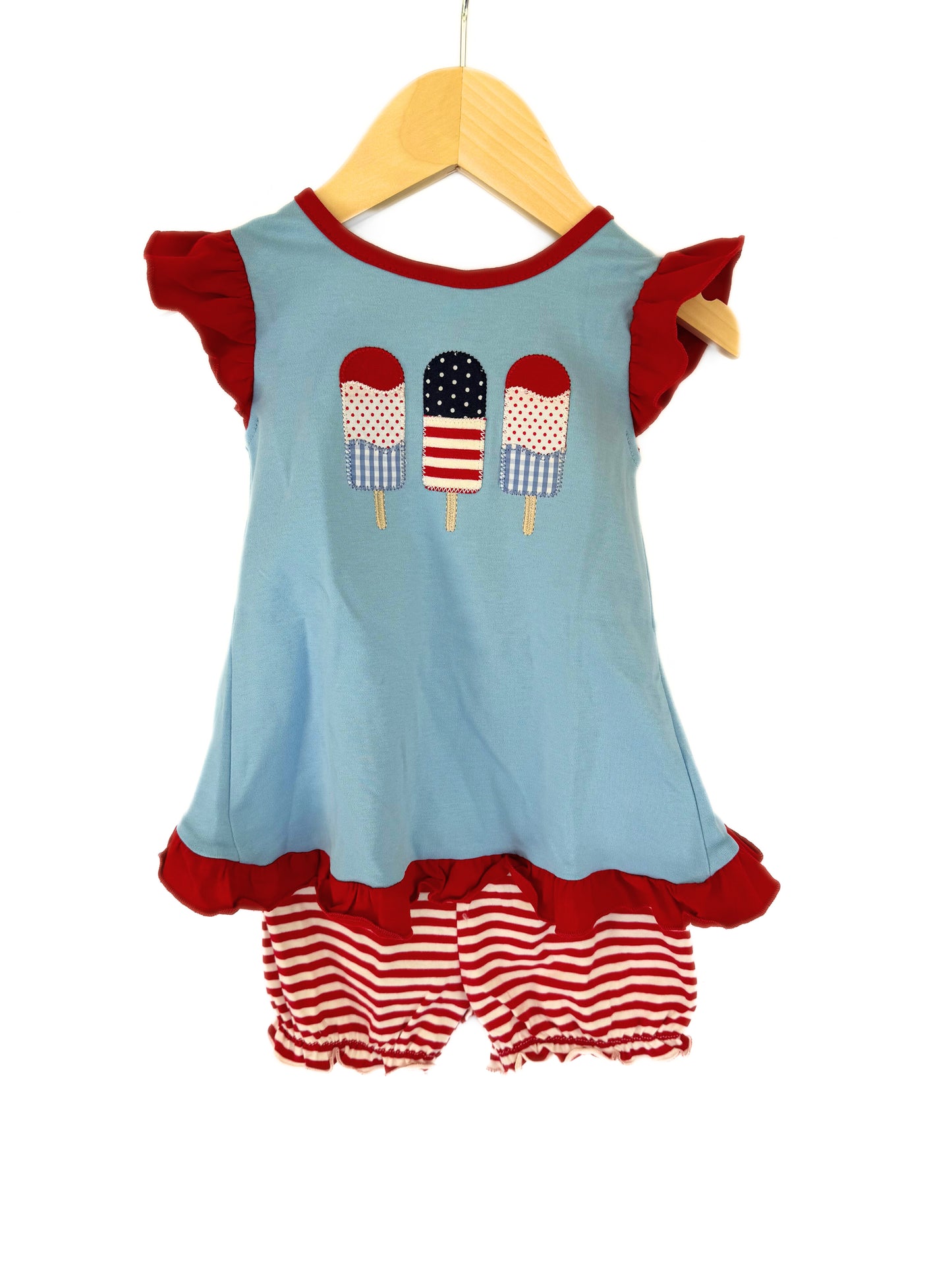 Patriotic Popsicle Girls Short Set