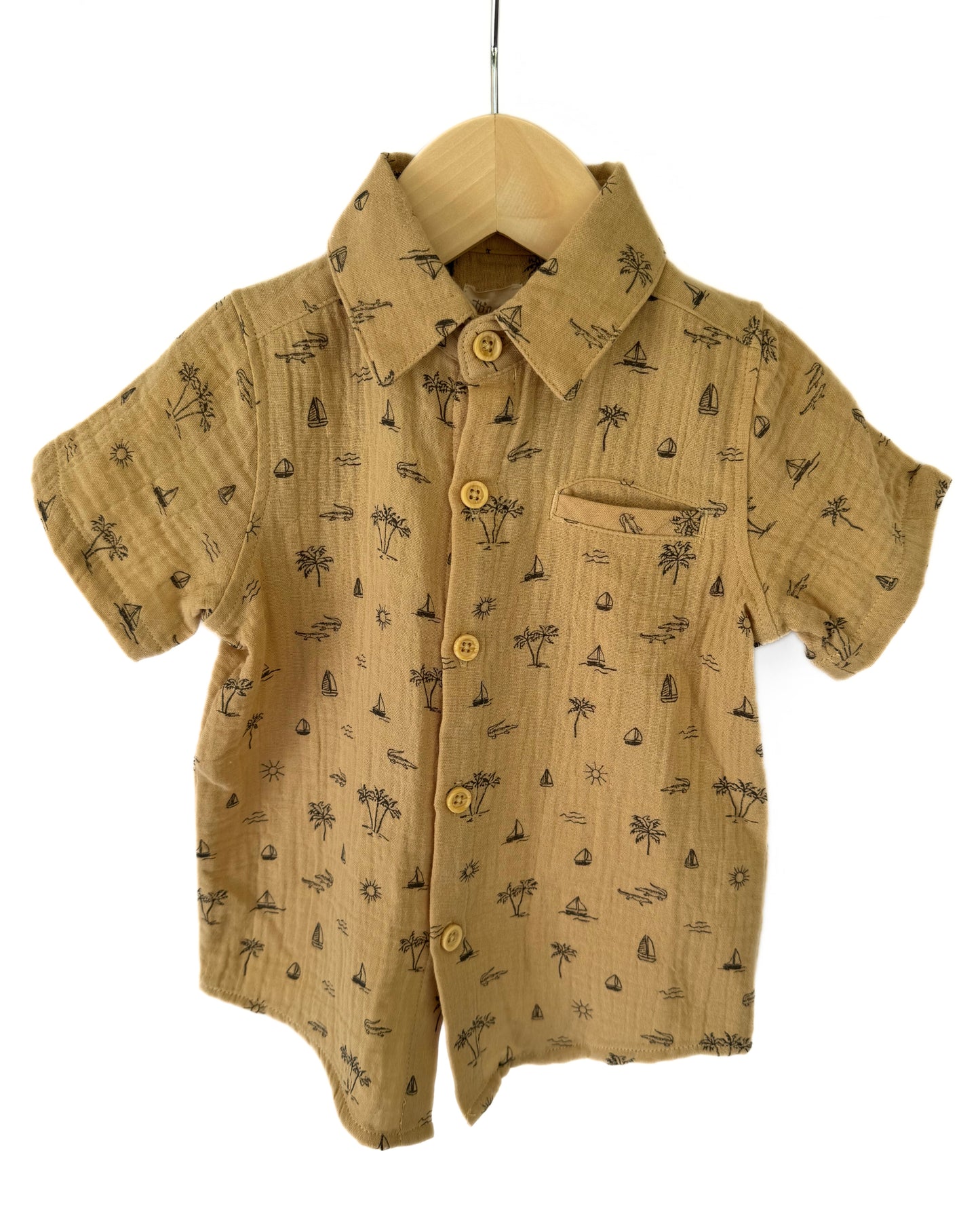 Mustard Island Boys Button Up