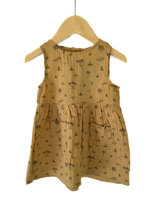 Mustard Island Girls Dress with Bloomer