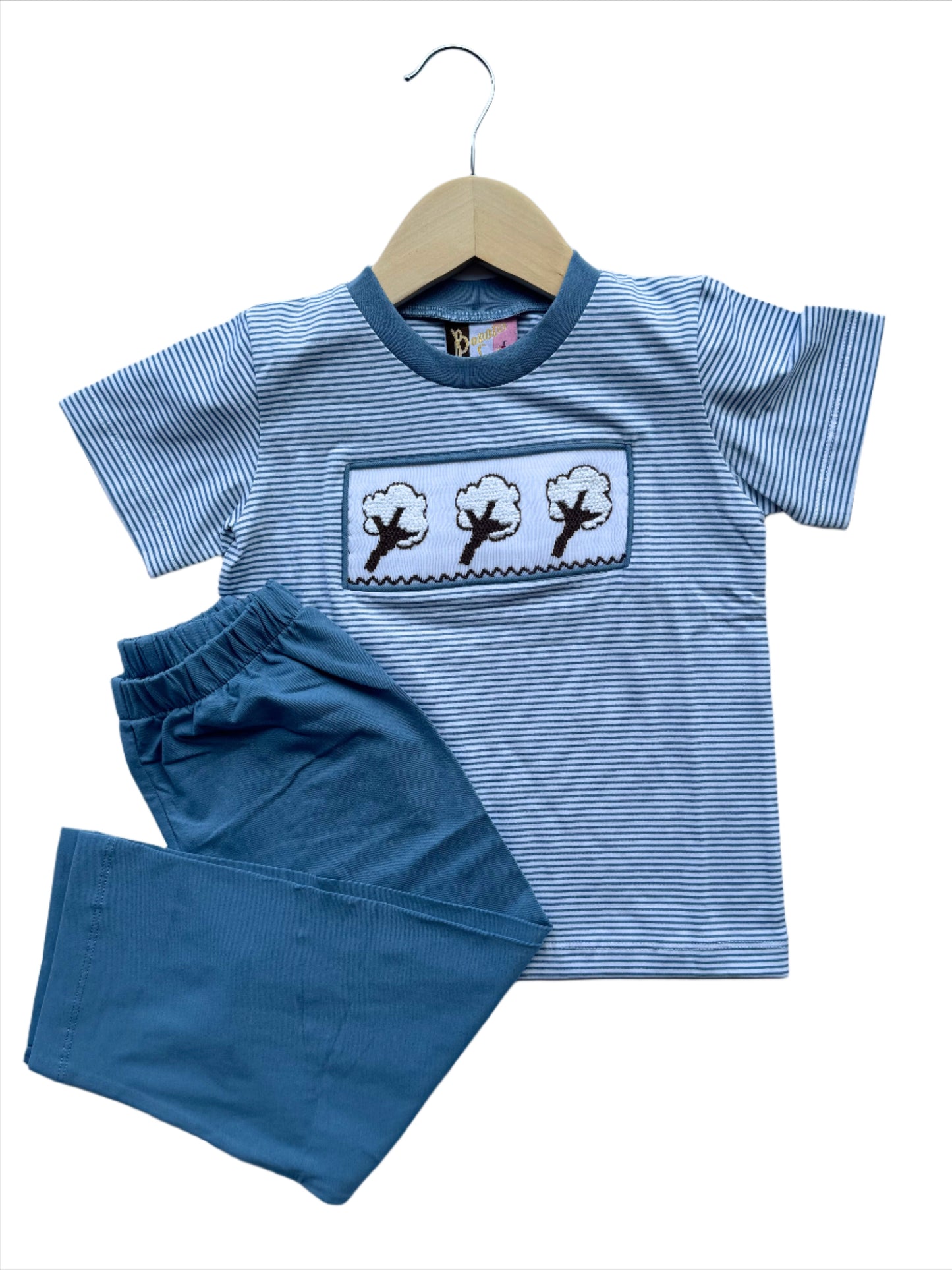 Cotton Smocked Boys Pant Set