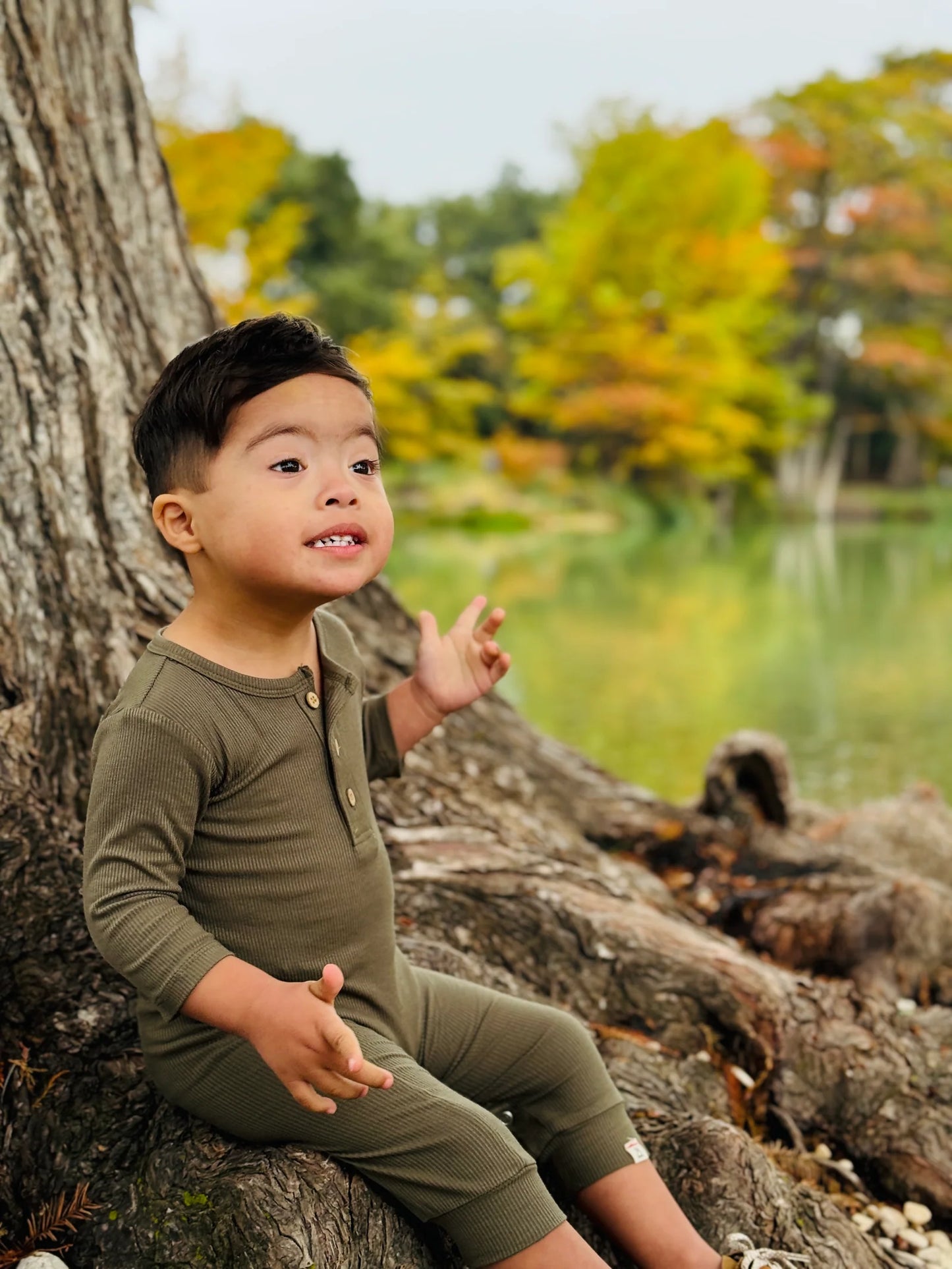 Mason Ribbed Boys Romper