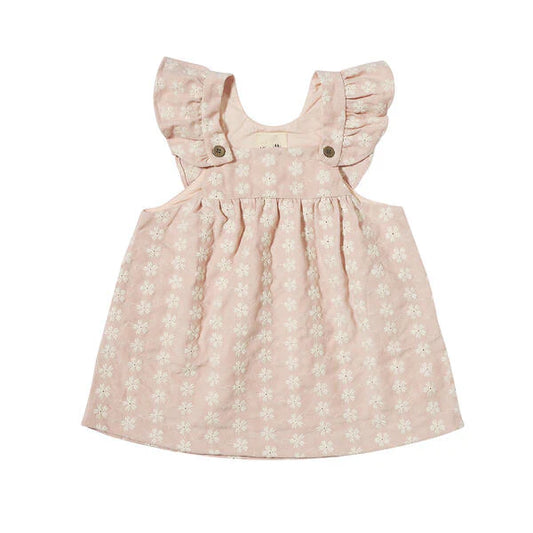 Pink Embroidered Opal Girls Dress