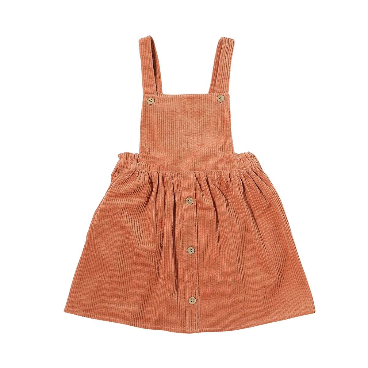 Dusty Peach Autumn Girls Pinafore